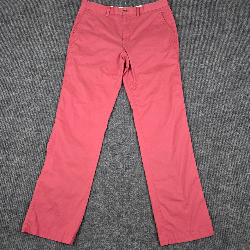 Tailorbyrd Collection Mens Salmon Pink Chino Pants Straight Leg 34x34 Cotton Ble